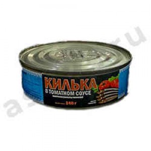 Бакалея Консервы Килька КРЫМФЛОТ в т/с 240г ж/б