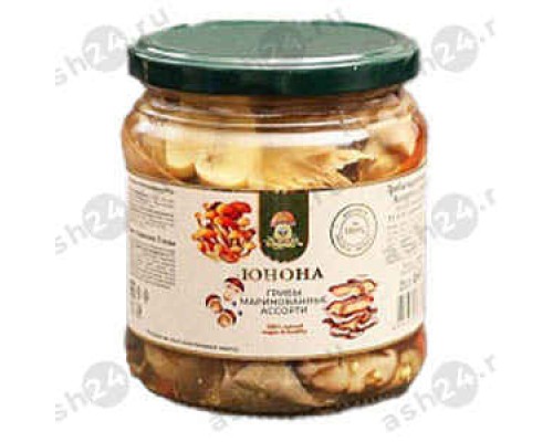 Бакалея Консервы Грибы ЮНОНА ассорти 460г с/б