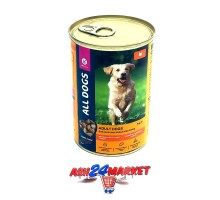 Корм для собак ALL DOGS тефтельки с индейкой в соусе 415г ж/б