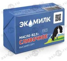 Масло сливочное ЭКОМИЛК 82,5% 180г