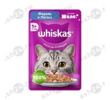 Корм для кошек ВИСКАС желе форель и лосось 75г