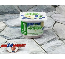 Йогурт АКТИВИА груша черника 2,9% 130г стакан