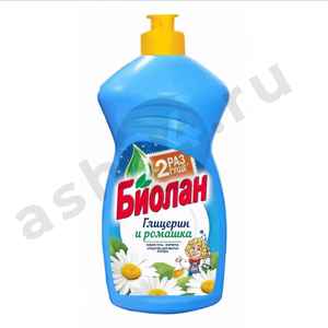 Моющее для посуды БИОЛАН глицерин и ромашка 500мл