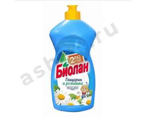 Моющее для посуды БИОЛАН глицерин и ромашка 500мл