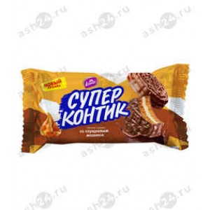 Печенье-сэндвич СУПЕР КОНТИК со сгущенным молоком 100г