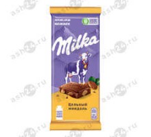 Шоколад МИЛКА цельный миндаль 90г