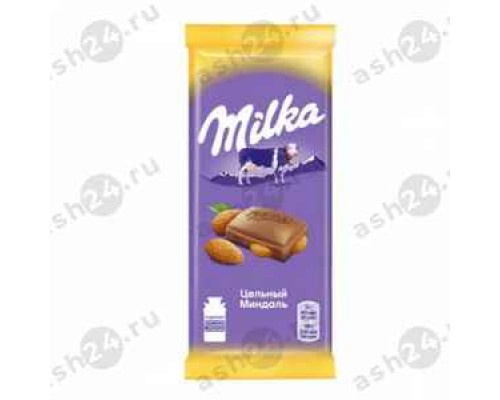 Шоколад МИЛКА цельный миндаль 90г