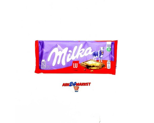 Шоколад МИЛКА молочный c печеньем LU 87г