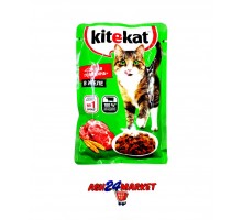 Корм для кошек KITEKAT сочная говядина 85г
