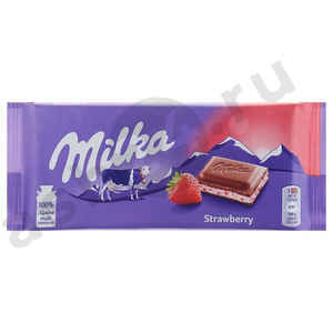 Сладости Шоколад МИЛКА strawberry 100г
