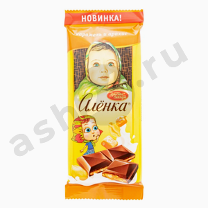 Сладости Шоколад АЛЕНКА карамель и арахис 87г