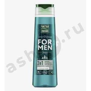 Шампунь ЧИСТАЯ ЛИНИЯ for men 3в1 400мл