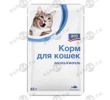 Корм для кошек ARO лосось и форель 85г