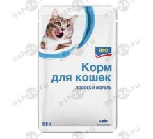 Корм для кошек ARO лосось и форель 85г (0086)