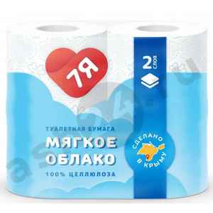 Туалетная бумага 7Я мягкое облако 2 слоя 4 рулона
