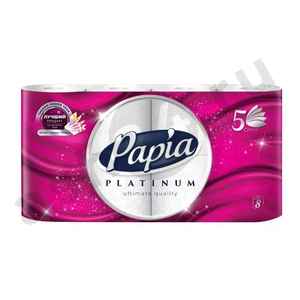 Туалетная бумага PAPIA платинум 8 рулонов
