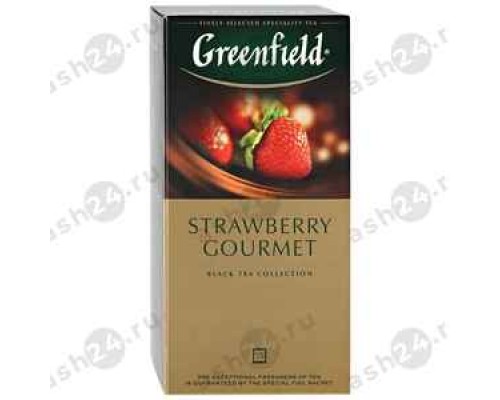 Чай GREENFIELD черный клубника 25пак