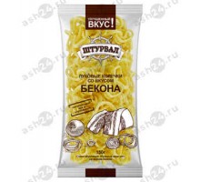 Снеки Луковые кольца ШТУРВАЛ бекон 50г