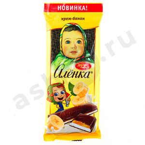 Сладости Шоколад АЛЕНКА крем-банан 87г