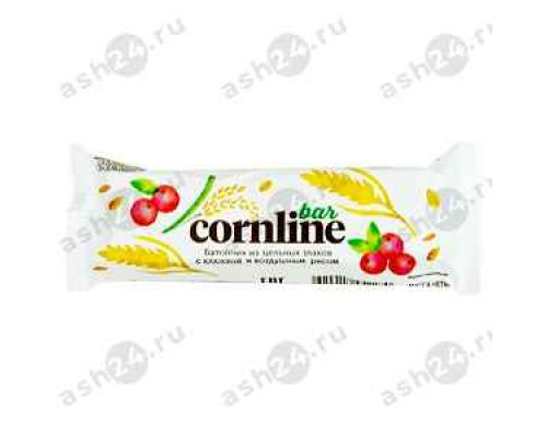 Батончик CORNLINE клюква и воздушный рис 30г