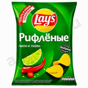 Снеки Чипсы LAYS чили и лайм 105г