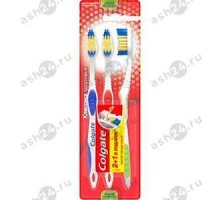 Зубная щетка COLGATE тройное действие ср.жест. 2+1