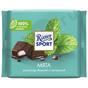 Сладости Шоколад РИТТЕР СПОРТ мята 100г