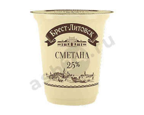 Молочные продукты Сметана БРЕСТ-ЛИТОВСК 25% 315г стакан