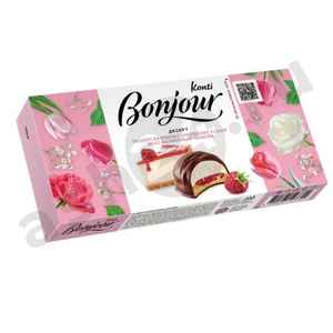 Сладости Десерт BONJOUR малиновый чизкейк 232г коробка