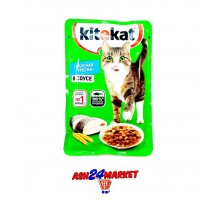 Корм для кошек KITEKAT вкусная треска в соусе 85г