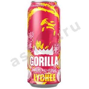 Напитки Энергетик GORILLA lychee pear 0,5л ж/б