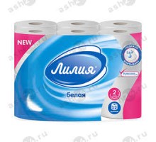 Туалетная бумага ЛИЛИЯ 2слоя 12 рулонов