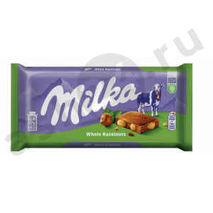 Сладости Шоколад МИЛКА whole hazelnut 95г