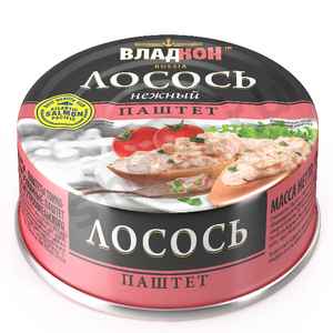 Бакалея Консервы Лосось ВЛАДКОН паштет 100г ж/б
