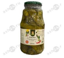 Консервы Огурцы ЮНОНА с перцем чили 1800г с/б