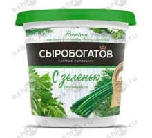 Сыр творожный СЫРОБОГАТОВ с зеленью 140г стакан
