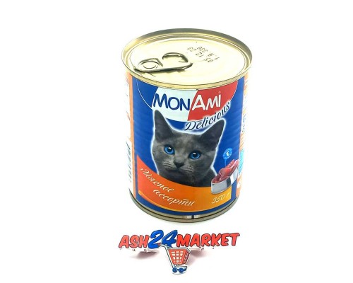 Корм для кошек MonAmi мясное ассорти 350г