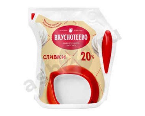 Молочные продукты Сливки ВКУСНОТЕЕВО 20% 250г кувшин