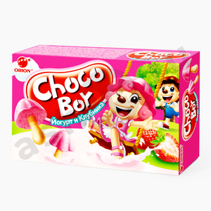 Сладости Печенье CHOCO BOY клубника и йогурт 45г коробка