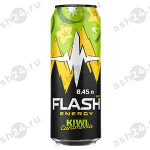Напитки Энергетик FLASH ENERGY киви 0,45л ж/б (0651)