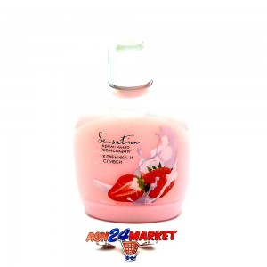 Крем-мыло SENSATION клубника и сливки 300мл