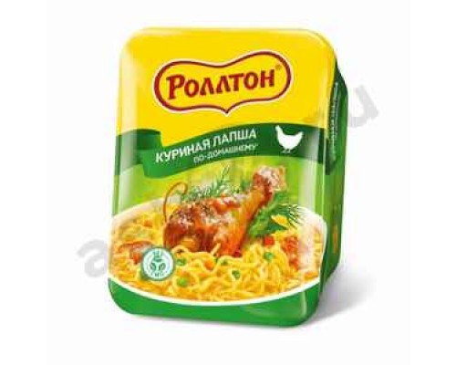 Бакалея Лапша РОЛЛТОН куриная по-домашнему 90г лоток