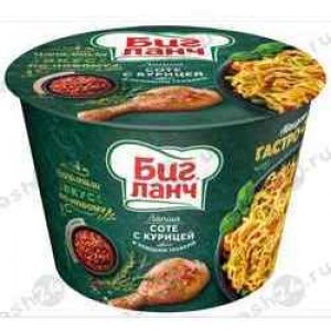 Бакалея Лапша БИГ ЛАНЧ соте с курицей и пряными травами 90г ведро