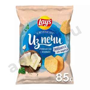 Чипсы LAYS ИЗ ПЕЧИ нежный сыр с зеленью 85г