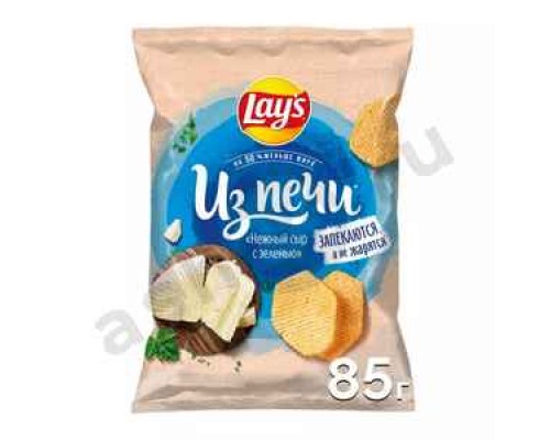 Чипсы LAYS ИЗ ПЕЧИ нежный сыр с зеленью 85г