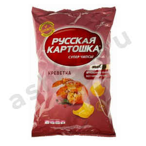 Чипсы РУССКАЯ КАРТОШКА креветка 80г