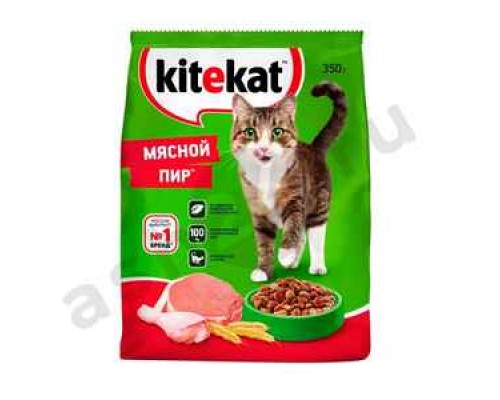 Корм для кошек KITEKAT мясной пир 350г