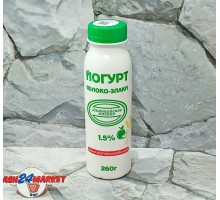 Йогурт ДЖАНКОЙСКИЙ яблоко-злаки 1,5% 260г бутылка