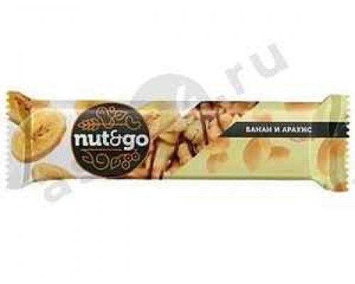 Батончик NUT and GO банан и арахис 42г