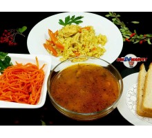 Суп гречневый, плов, морковь по-корейски, ash-комплимент